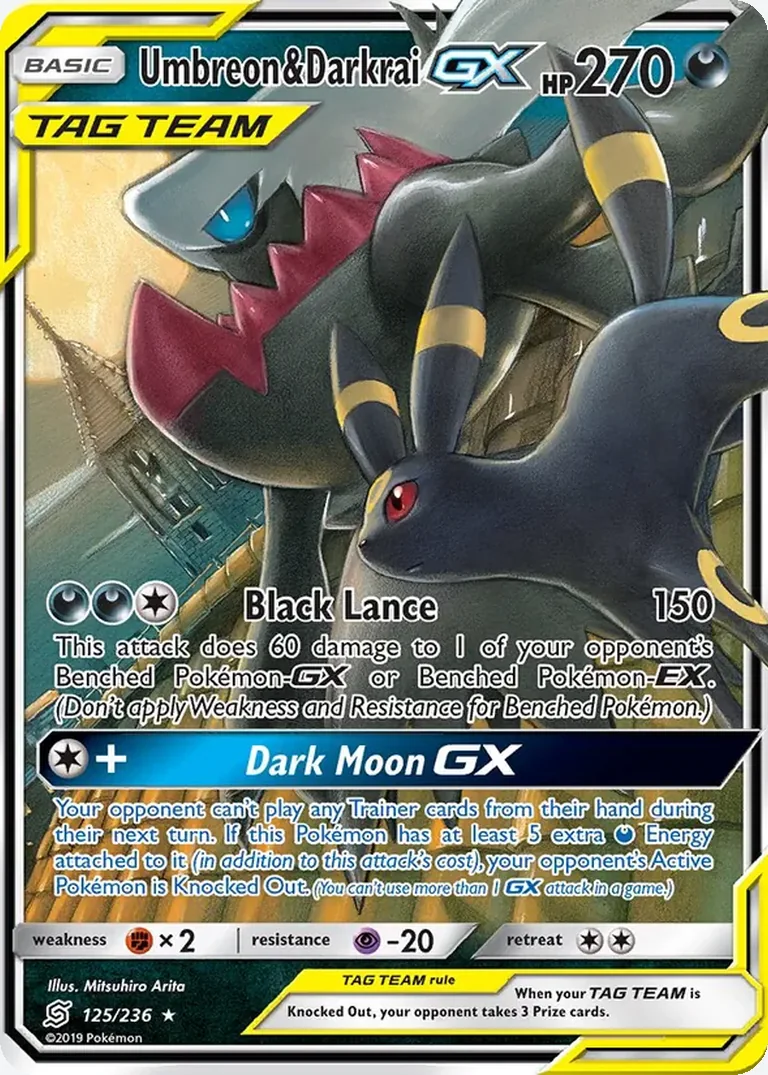 Umbreon & Darkrai GX kaart