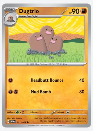 Dugtrio — catalogusbeeld