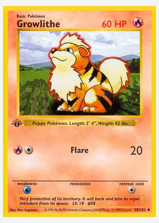 Growlithe — catalogusbeeld