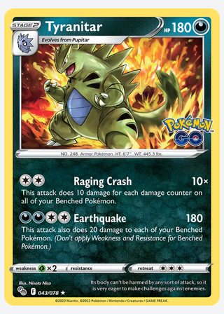 Tyranitar — catalogusbeeld