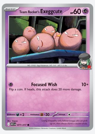 Team Rocket's Exeggcute — catalogusbeeld