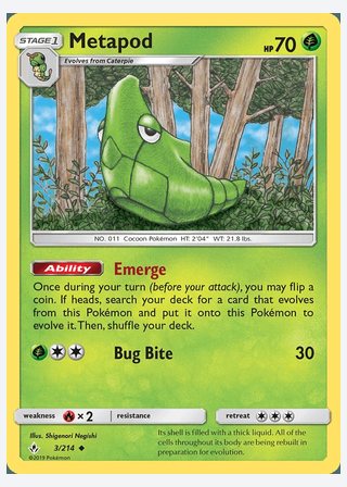 Metapod — catalogusbeeld