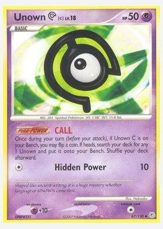 Unown C — catalogusbeeld