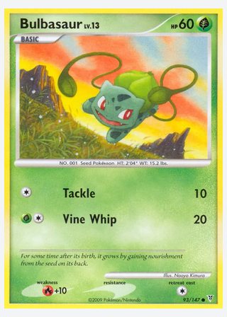 Bulbasaur — catalogusbeeld