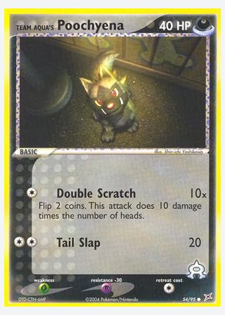 Team Aqua's Poochyena — catalogusbeeld