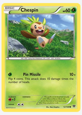 Chespin — catalogusbeeld