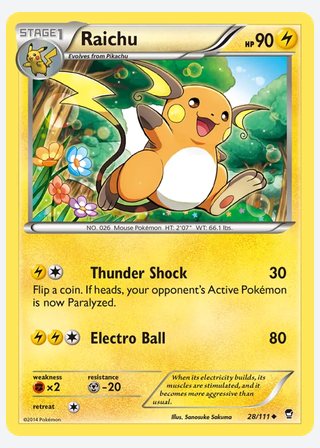 Raichu — catalogusbeeld