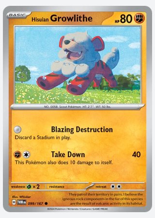 Hisuian Growlithe — catalogusbeeld
