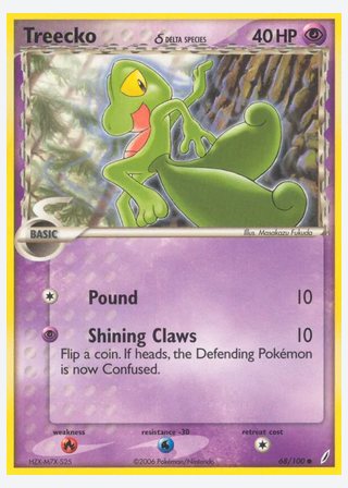Treecko δ — catalogusbeeld