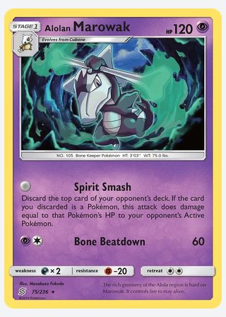 Alolan Marowak — catalogusbeeld