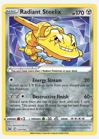 Radiant Steelix — catalogusbeeld