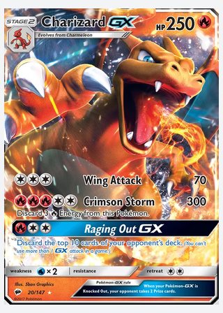 Charizard GX — catalogusbeeld