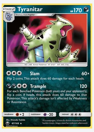Tyranitar — catalogusbeeld