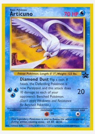 Articuno — catalogusbeeld