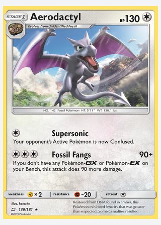 Aerodactyl — catalogusbeeld