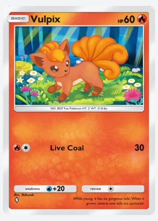Vulpix — catalogusbeeld