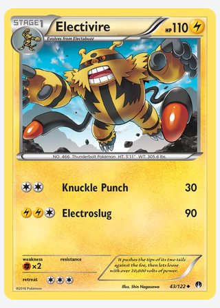 Electivire — catalogusbeeld