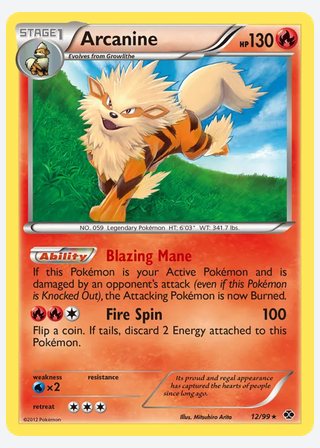 Arcanine — catalogusbeeld