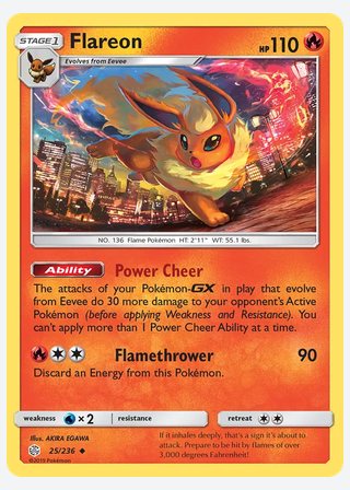 Flareon — catalogusbeeld