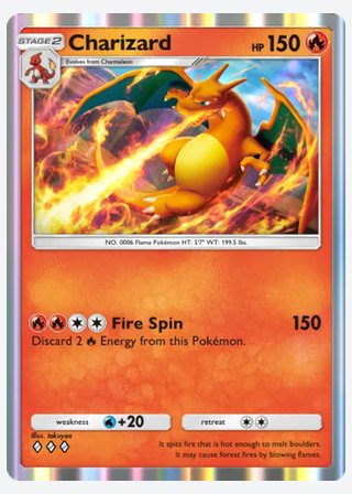 Charizard — catalogusbeeld