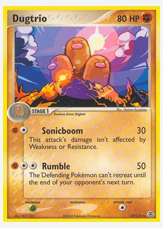 Dugtrio — catalogusbeeld
