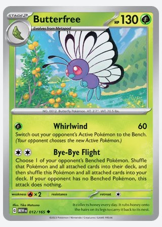 Butterfree — catalogusbeeld