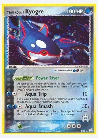 Team Aqua's Kyogre — catalogusbeeld