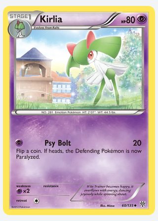 Kirlia — catalogusbeeld