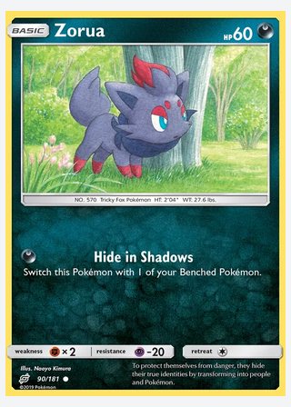 Zorua — catalogusbeeld