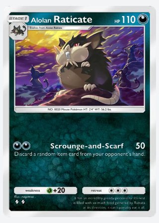 Alolan Raticate — catalogusbeeld
