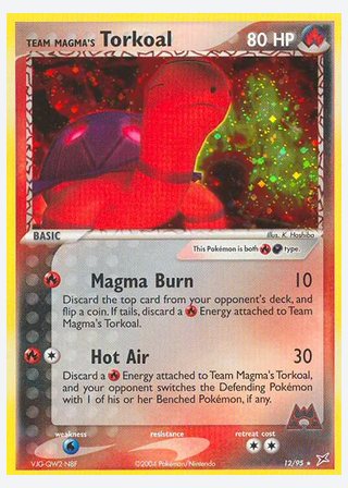 Team Magma's Torkoal — catalogusbeeld