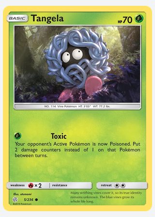 Tangela — catalogusbeeld