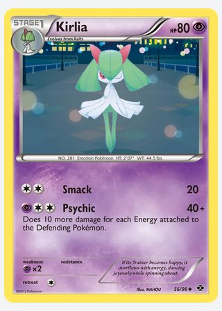 Kirlia — catalogusbeeld