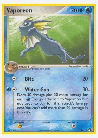 Vaporeon — catalogusbeeld