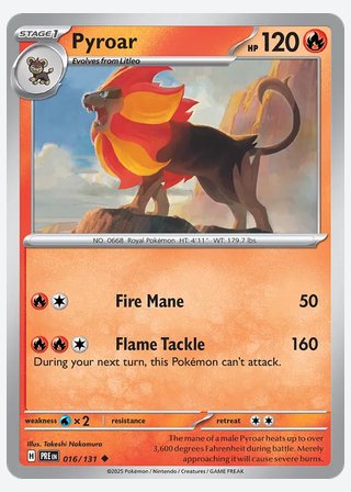 Pyroar — catalogusbeeld