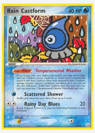 Rain Castform — catalogusbeeld