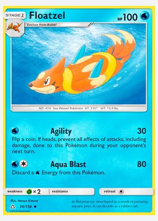 Floatzel — catalogusbeeld
