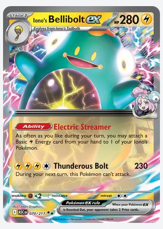 Iono's Bellibolt ex — catalogusbeeld