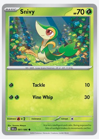 Snivy — catalogusbeeld