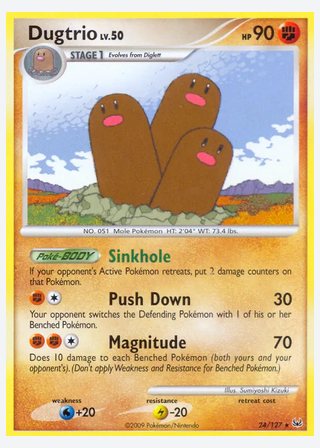 Dugtrio — catalogusbeeld