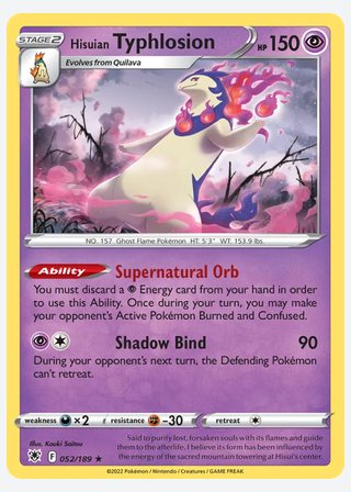 Hisuian Typhlosion — catalogusbeeld