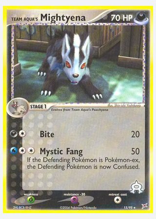 Team Aqua's Mightyena — catalogusbeeld