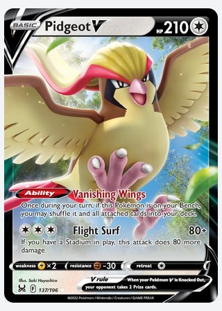Pidgeot V — catalogusbeeld