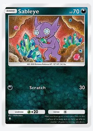 Sableye — catalogusbeeld