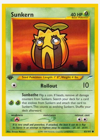 Sunkern — catalogusbeeld