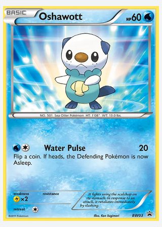 Oshawott — catalogusbeeld