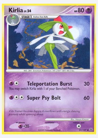 Kirlia — catalogusbeeld