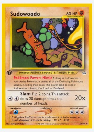 Sudowoodo — catalogusbeeld