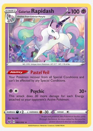 Galarian Rapidash — catalogusbeeld