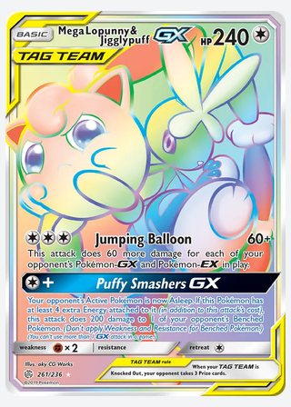 Mega Lopunny & Jigglypuff GX — catalogusbeeld